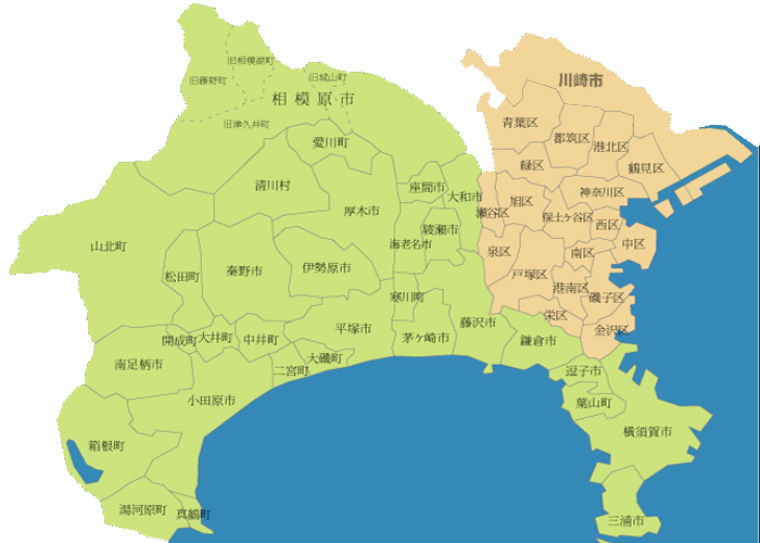 神奈川県地図